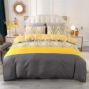 100% Cotton Microfiber Home Hotel Wedding Bedding Set with Diagonal Printing and