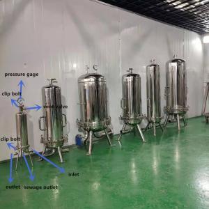 Stainless Steel Cartridge Filter Housing with 0.6Mpa Working Pressure and 0.2 μm