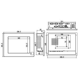 IPPC-0803T2 8 Inch Industri PC Touch / Touch Panel Computer J1900 CPU Dual