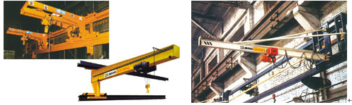 Compacted Frame Wall Traveling Truck Jib Cranes For Fitting & Fabrication Workstation