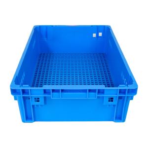 Supermarket Customized Logo Food Grade Stackable Plastic Crate for Bread and