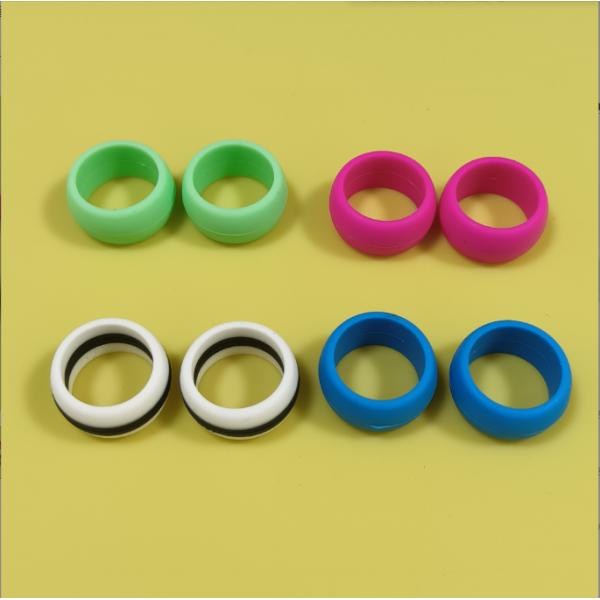 18mm Silicone Wedding Ring Suitable for Men and Women Colorful Design Food Grade Material