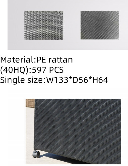 Home Indoor And Outdoor Garden Space Cushion Trunk Furniture Rattan Storage Box Outdoor Woven Rattan Waterproof