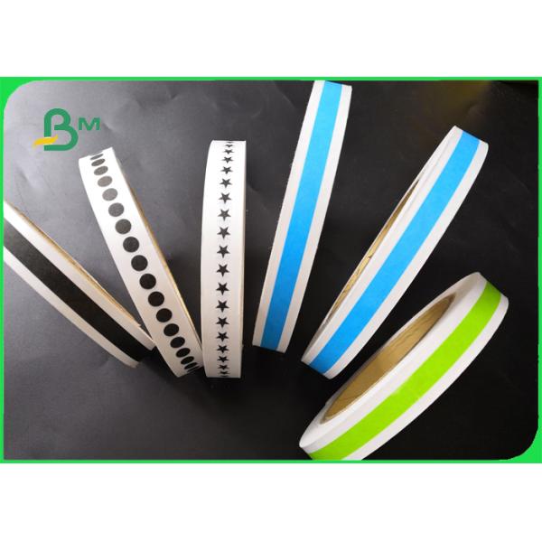 14mm 15mm Custom Printed Striped Drinking Straw Paper FDA Biodegradable