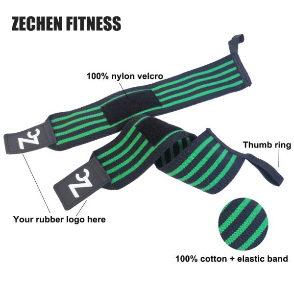 45cm Powerlifting Wrist Wraps Fitness Cotton Elastic Gym Weight Lifting Cross Training Straps