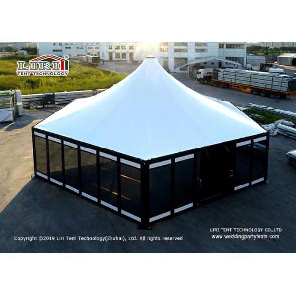 Buy Luxury Glamping 12M Hexagonal Modular Tent With Glass Wall at wholesale prices