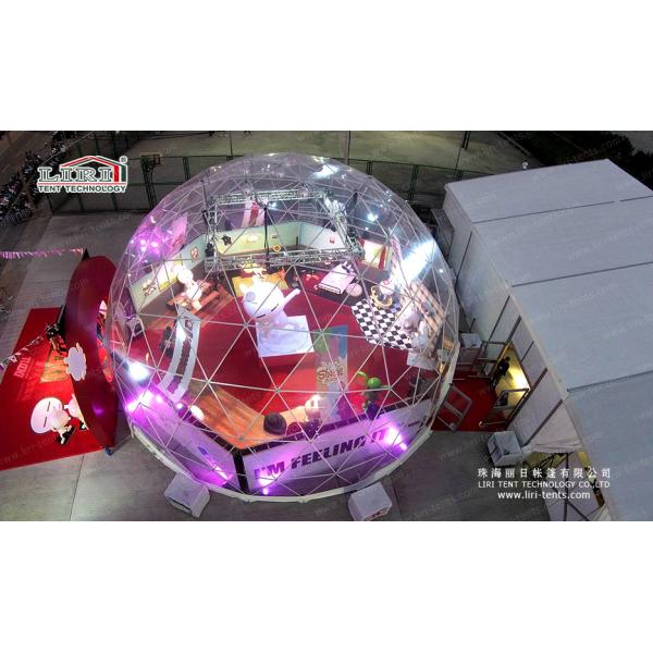 7m Side Height Geodesic Dome Tents With Transparent Pvc for Asian Carnival
