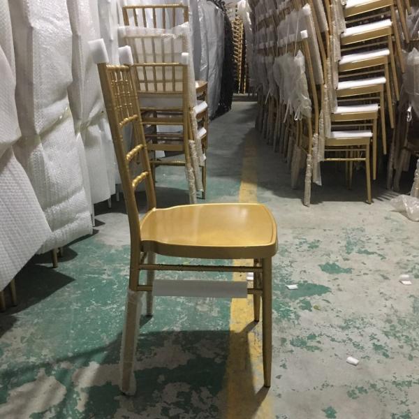 Buy Plastic Acrylic Gold Resin Tiffany Chiavari Dining Chair For Wedding at wholesale prices