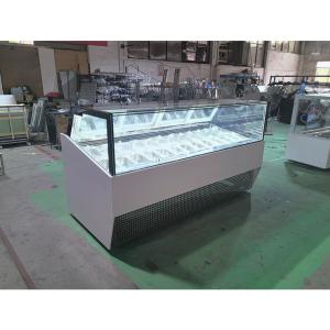 Frost Free Ice Cream Display Showcase With Fan Cooling System
