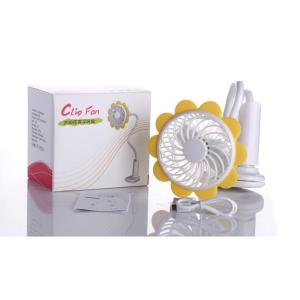 Sunflower clip fan rechargeable 4 inch battery clip on fan