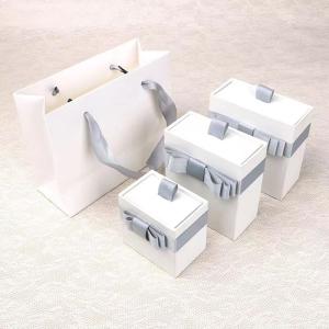 Paper Packaging Boxes White Empty Jewelry Gift Boxes With Bow