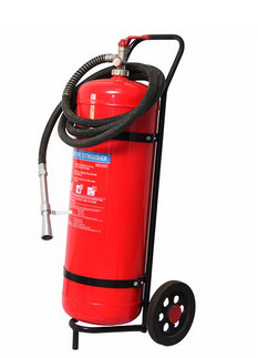 Buy Wheeled 25 Kg DCP Fire Extinguisher , Easy Operate Trolley Fire Extinguisher at wholesale prices