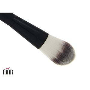 Angled Round Concealer Blending Brush Synthetic Hair Black Handle