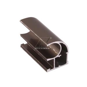 6063 Anodize Bronze Wardrobe Aluminium Profile Hollow , Oval Shape