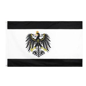90x150cm Rectangle 100D Polyester Germany Prussia Flag