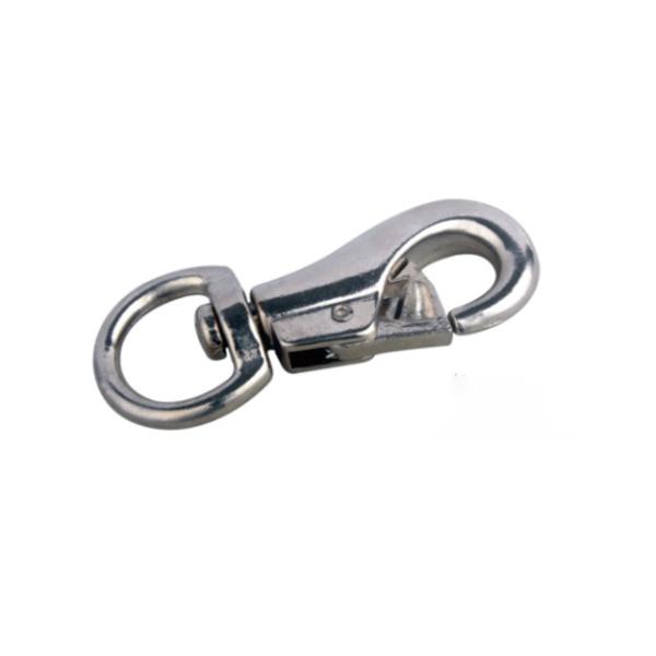 Buy Diecast Bull snap hook Heavy duty style 25mm Round Swivel Eye Type Bolt Snap Hook at wholesale prices