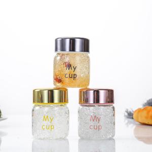 150ml 200ml Edible Glass Honey Jars Round Shape Custom Logo
