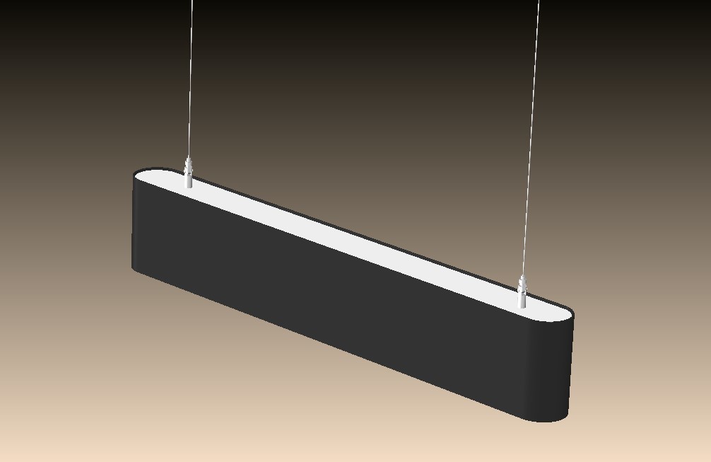 Quality Aluminium Black Linear Pendant Light 5800lm IP20 Linear Pendant Lighting for sale