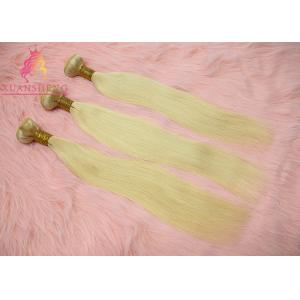 Straight Bundles 613 Blonde Hair / Cuticle Aligned Human Virgin Hair
