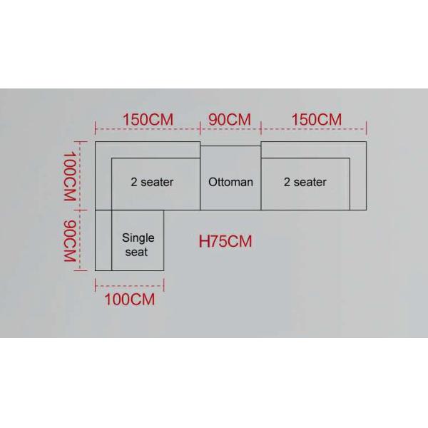 Living Room Furniture L Shaped Fabric Modern Sectional Sofa Set