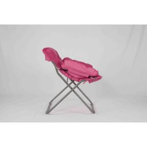 Kids Rose Red Leisure Metal Folding Chairs With Heavy Duty Polyester Fabric