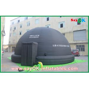Black Capacity 60 Persons Inflatable Planetarium Dome Tent With Logo