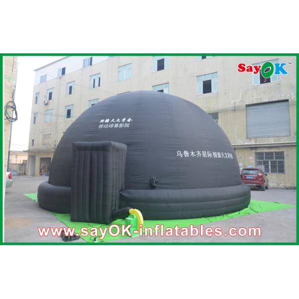 Black Capacity 60 Persons Inflatable Planetarium Dome Tent With Logo