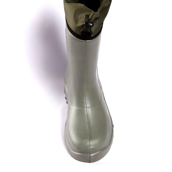 Sturdy PU Outsole Breathable Nubuck Cow Leather and Oxford Fabric Upper Eyelets Shoes for Outdoor