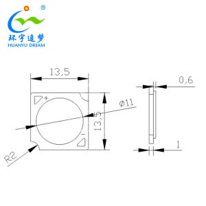 High Luminous 1313 LED COB Chip 20W 80Ra 1700K-20000K