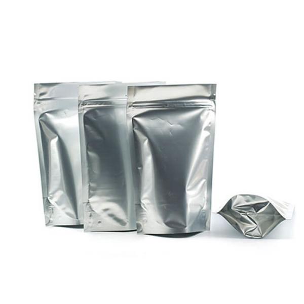 Buy 250g Black Coffee Silver Plastic Pouch Packaging With Reclosable Zipper at wholesale prices