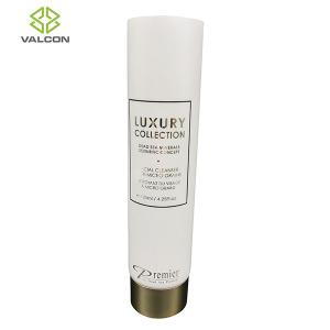 35 MM Diameter Empty Plastic Squeeze Tubes Gold UV Cap For Facial Cleanser