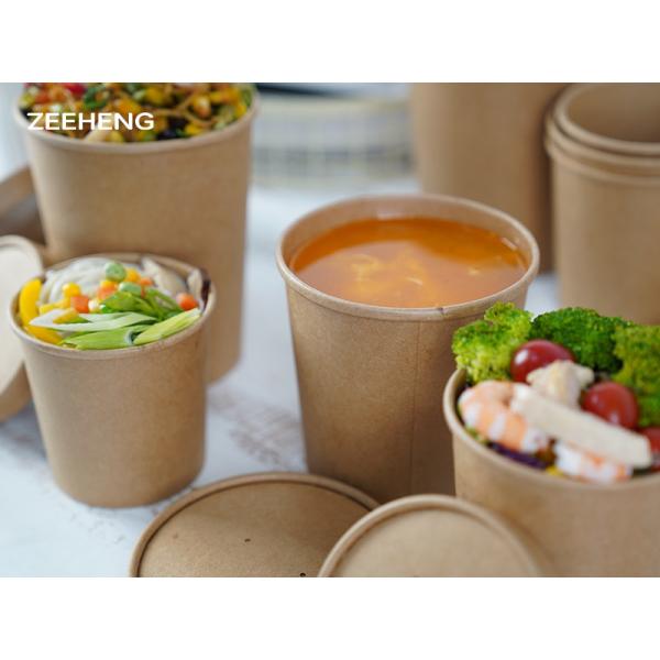 Buy Supermarkets Paper Soup Cups Salad Bowls No Smell at wholesale prices
