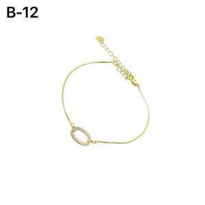 Silver Ladies Bracelets Bangle Interlocking Circles Flexible Diamond Bangle