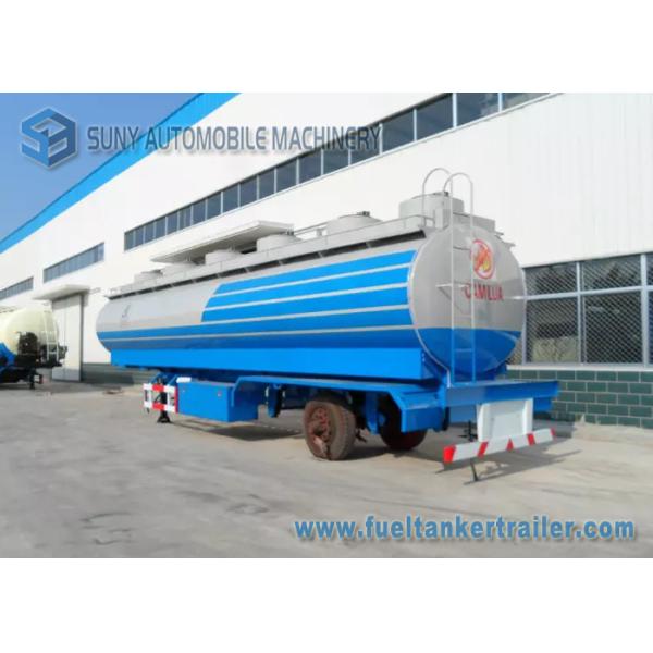 Transportation 48000L Q345 Mild Steel Oil Tank Trailer 3 Axle