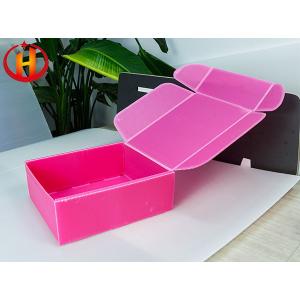 Lightweight Pink Custom Corrugated Plastic Boxes Printable