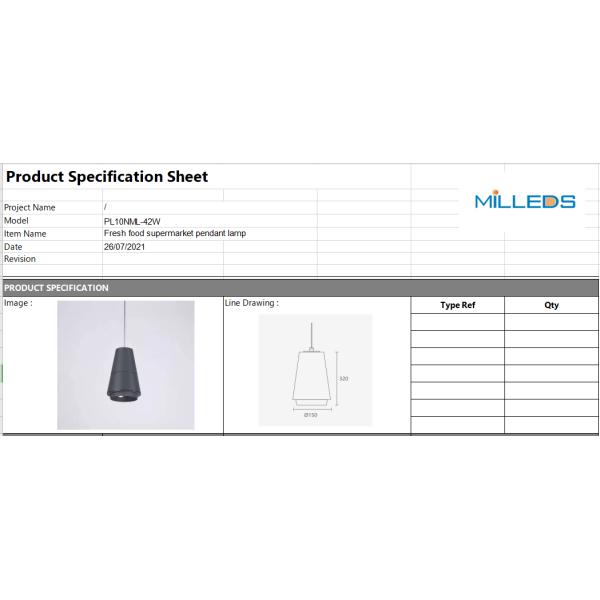 35W/42W Fresh meat Cooked meat led pendant ceiling light fruit vegetables bread Frozen seafood LED supermarket light