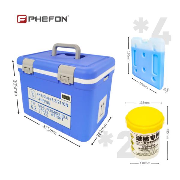 UN2814 UN3373 Infecious Specimen Cold Chain Safety Transportation Cooler Box