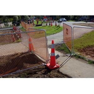 Galvanized Trellis Wire Mesh Security Fence / Chain Link Temporary Fence 2.5mm