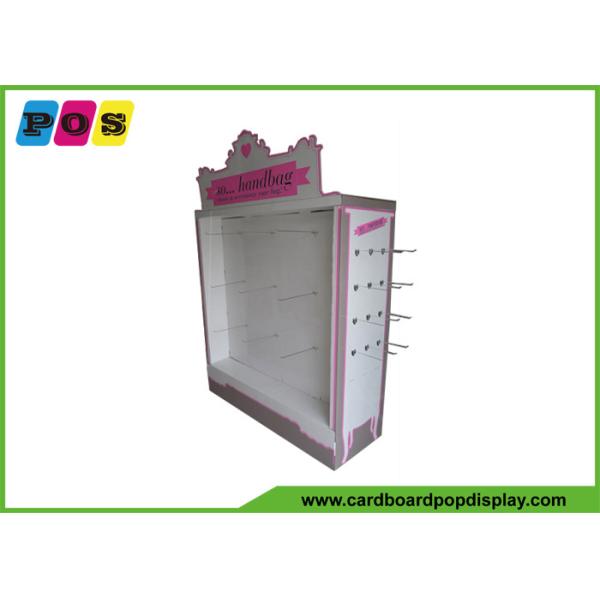 Buy Corrugated Retail Three Sides Cardboard Pegs Floor Display Stand For Promotion HD028 at wholesale prices