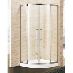 Sector Steam Sliding Door Shower Cubicles With Painted Back Glass