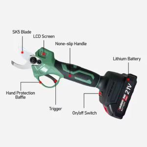30mm Brushless Battery Powered Pruning Shears with 2H Charging Time