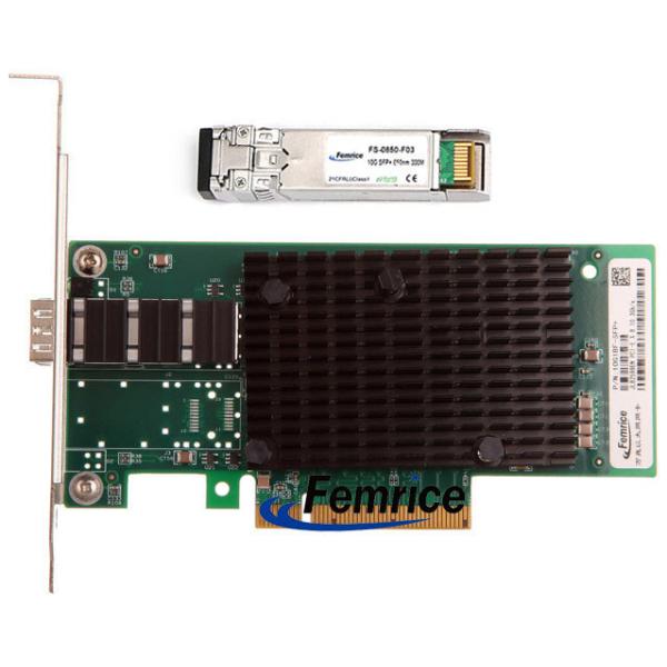 Buy 10Gbps Single Port Gigabit Ethernet PCIe x8 Server NICs Intel 82599 Chipset Server Card With 10G Single-mode Module at wholesale prices