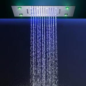 Shower Ceiling Bathroom Shower Faucet Set Luxury LED Thermostatic High Flow Rain