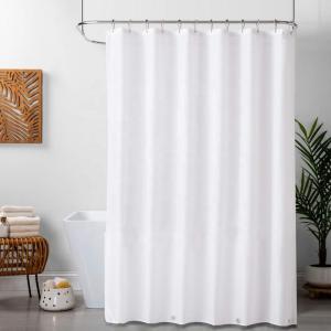 White Wholesale PEVA Plastic Waterproof Thick Bathroom Shower Curtains With