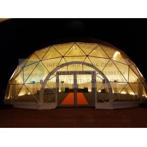 30m Dia Outdoor Geodesic Dome Tents UV Resistant 850gsm PVC Coated