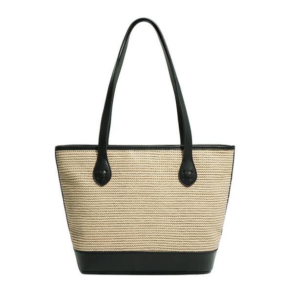 Large Capacity Tote Straw Woven Bag Summer Commuter Single Shoulder