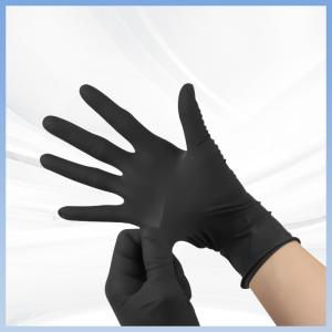 Black Finger Antislip Natural Latex Hand Gloves Tattoo Embroidery Food