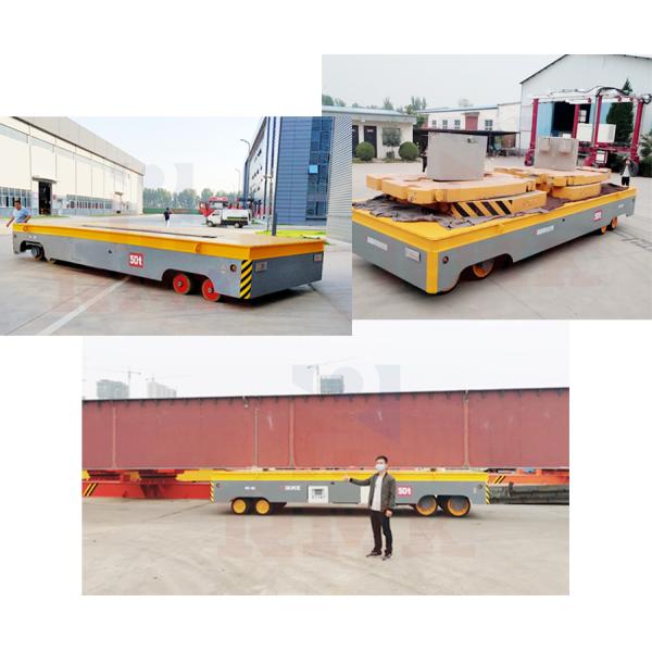 Battery 50T Load Transfer Trolley Trackless Transfer Platform