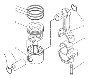 1352837 Crown As Engine 135-2837 Ring Rs2629288 Ring Set Piston Cylinder Liner