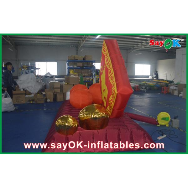 Printing Logo Large Orange Inflatable Yard Decorations For New Year